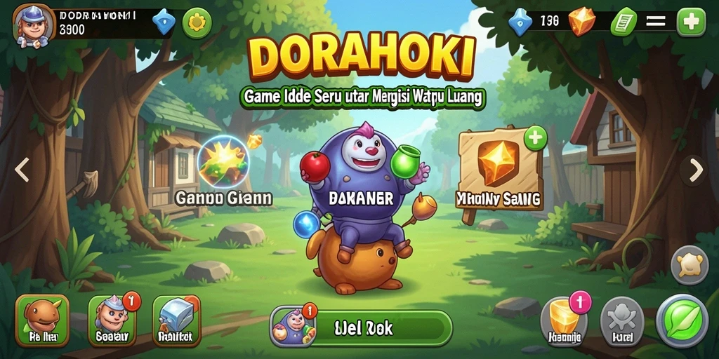 Tampilan gameplay DORAHOKI yang menarik dalam mode Idle.