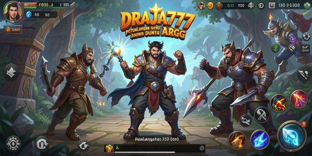 Screenshot DRAJA777 menunjukkan aksi dinamis dalam pertarungan ARPG yang seru.