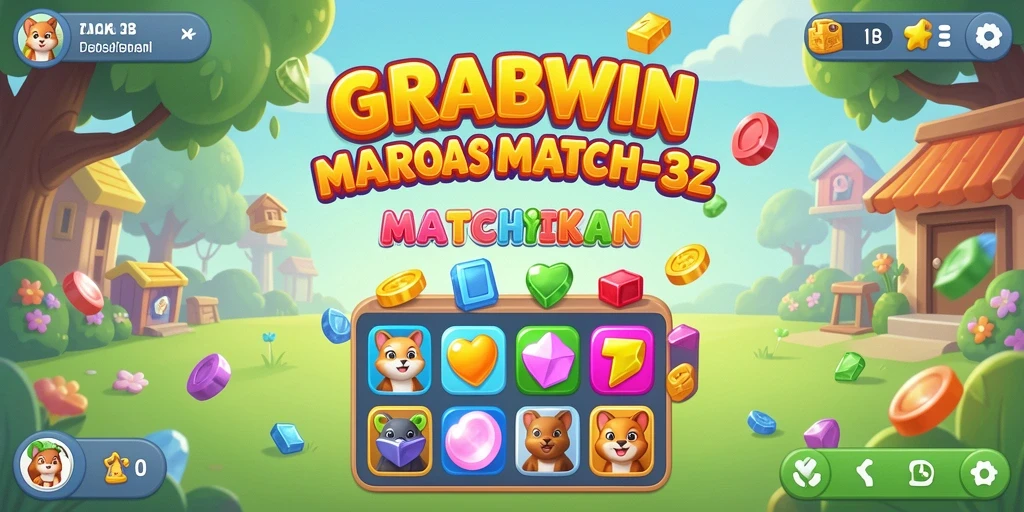Tampilan gameplay yang menarik dalam GRABWIN, penuh warna dan tantangan.