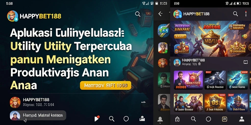 Tampilan utama HAPPYBET188 dengan fitur-fitur utility yang membantu produktivitas.