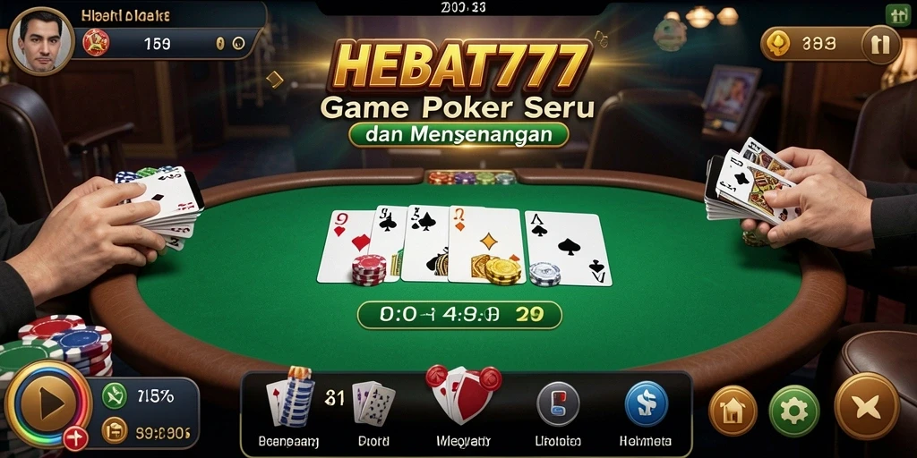 Gambaran gameplay poker yang menarik di HEBAT777.