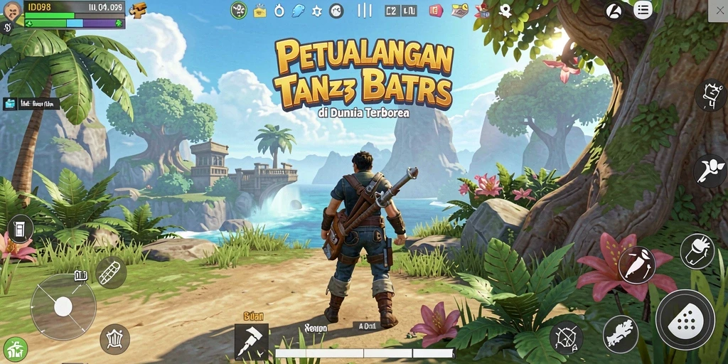 Screenshot ID098 menampilkan dunia terbuka yang luas dengan grafis yang menakjubkan.
