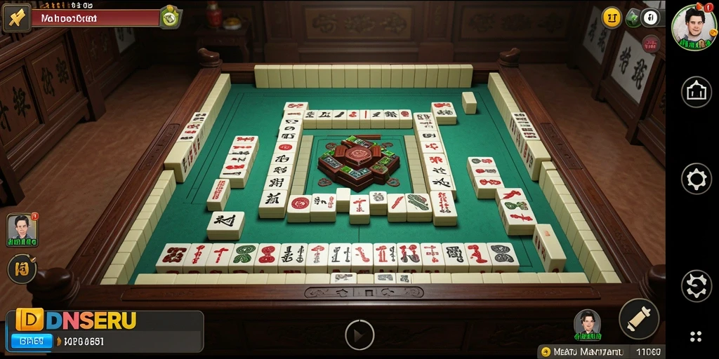 Tampilan gameplay seru di IDNSERU dengan ubin Mahjong berwarna-warni.