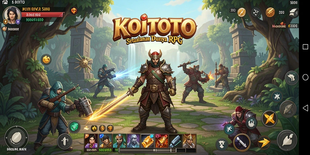 Tampilan gameplay KOITOTO yang memikat dengan pertarungan mendebarkan.