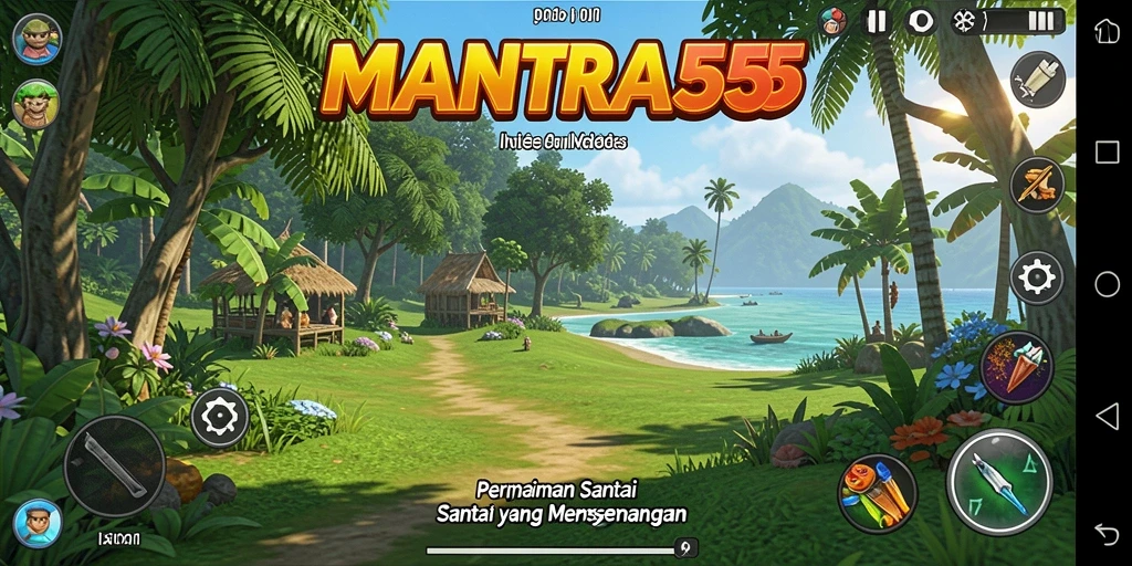Tampilan gameplay MANTRA55 yang sederhana dan menarik.