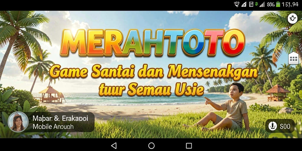 Screenshot utama MERAHTOTO menampilkan gameplay yang ceria dan menyenangkan.