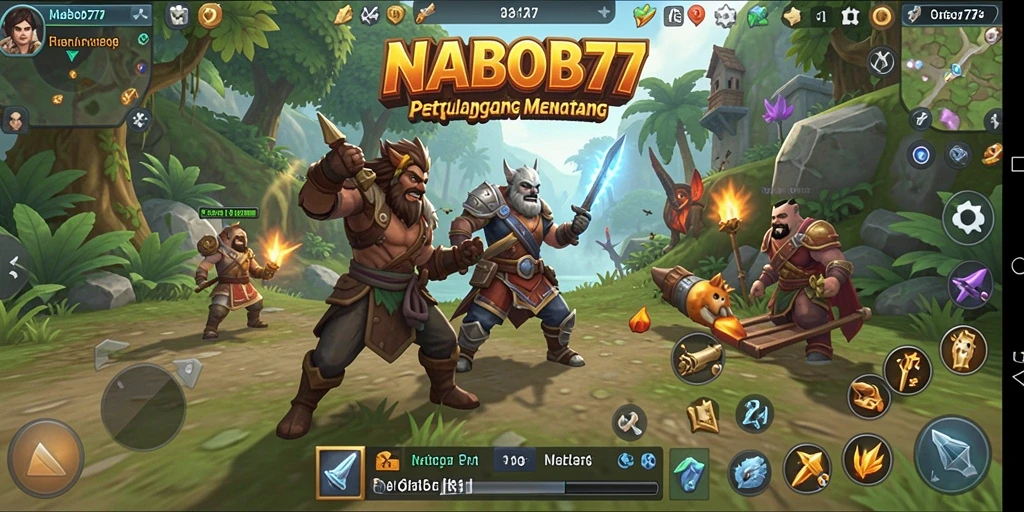 Tangkapan layar dari gameplay NABOB77 menunjukkan aksi RPG yang seru.