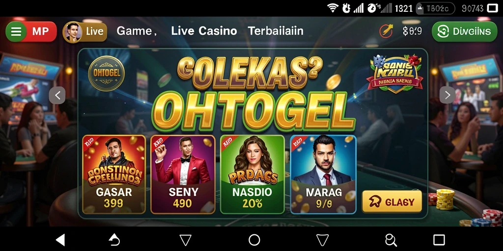 Tampilan gameplay Live Casino OHTOGEL yang menarik dan interaktif.