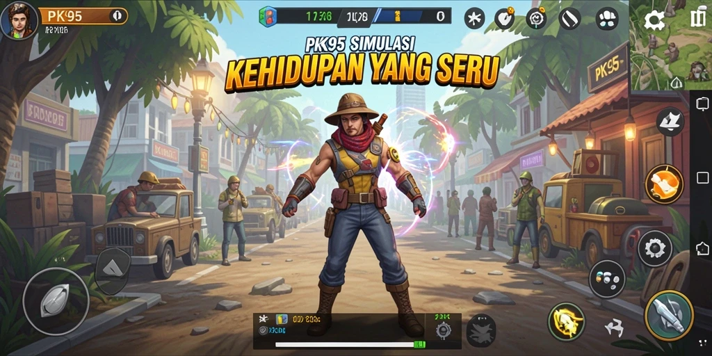 Tampilan gameplay PK95 yang menarik dan interaktif.