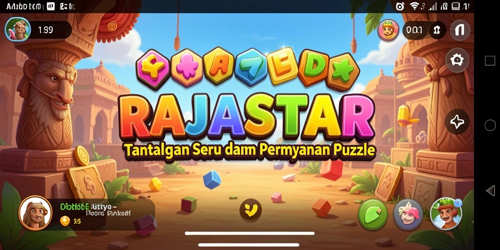 Tangkap layar menunjukkan gameplay menantang dalam RAJASTAR.