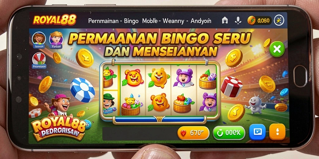 Tampilan menarik dari gameplay Bingo di ROYAL88.
