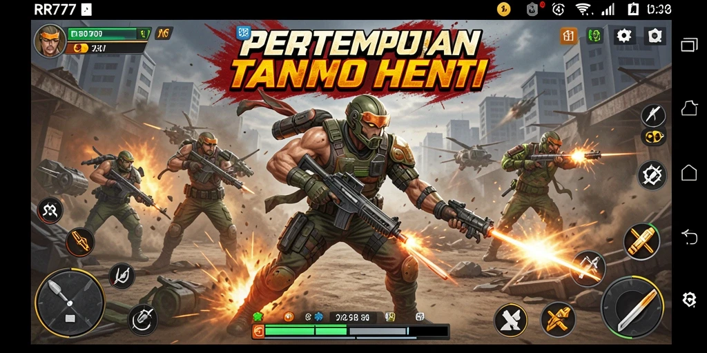 Tampilan gameplay seru dan mendebarkan dari RR777.