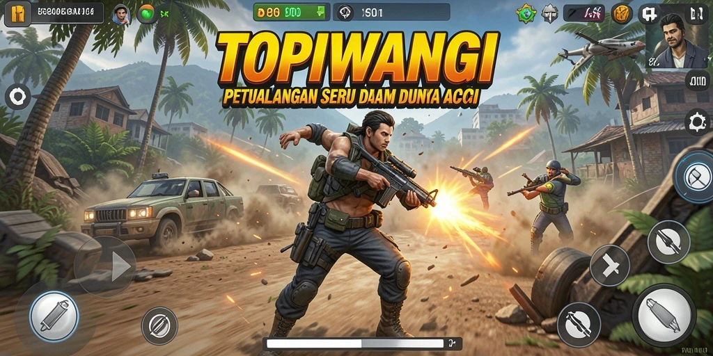Screenshot menunjukkan aksi mendebarkan dalam TOPIWANGI.