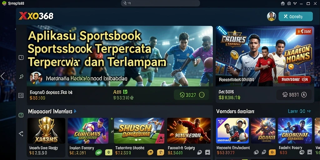Tampilan screenshot XO368 menampilkan antarmuka sportsbook yang menarik dan informatif.